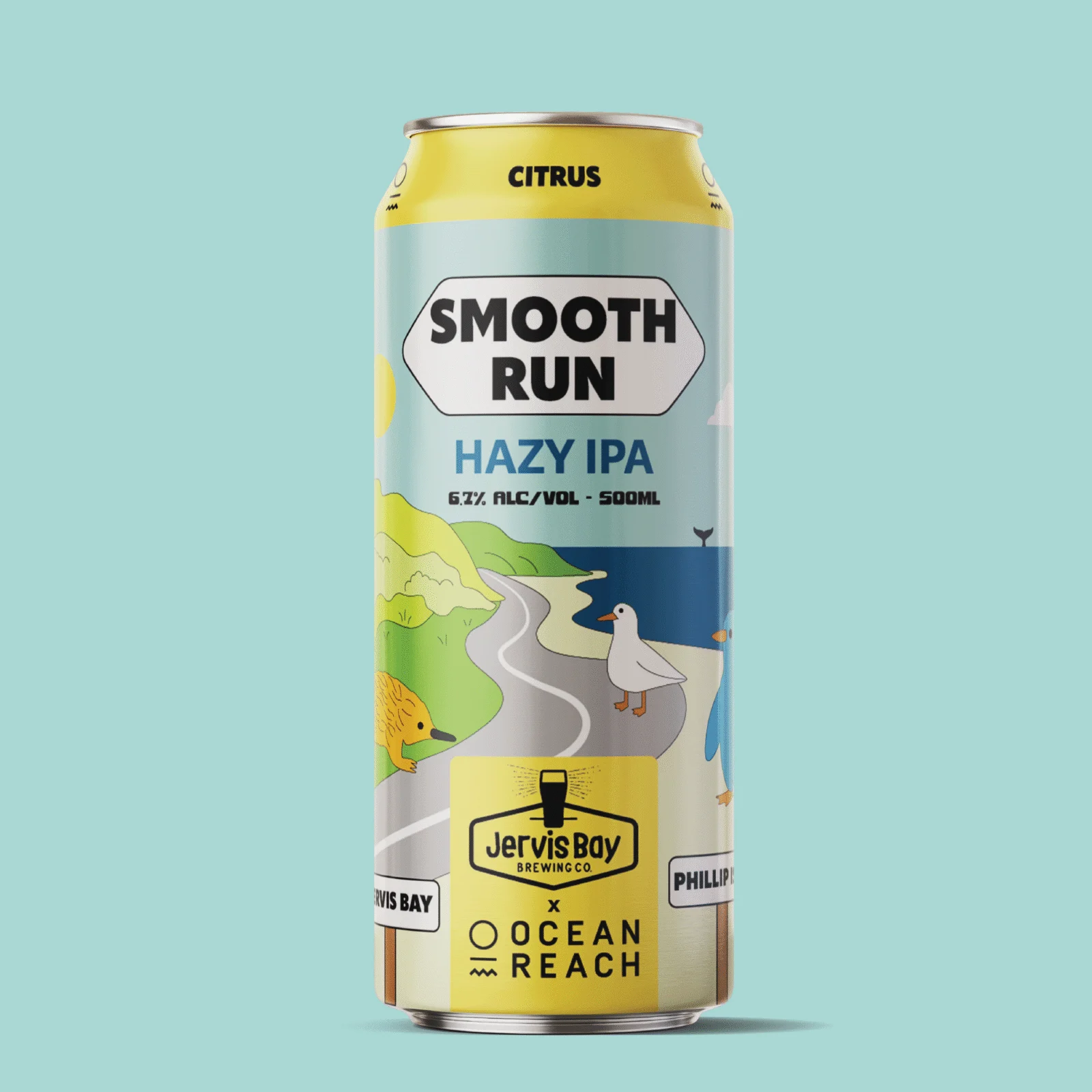 Jervis Bay Brewing x Ocean Reach Collab - Smooth Run Hazy IPA - 500ml - Image 2